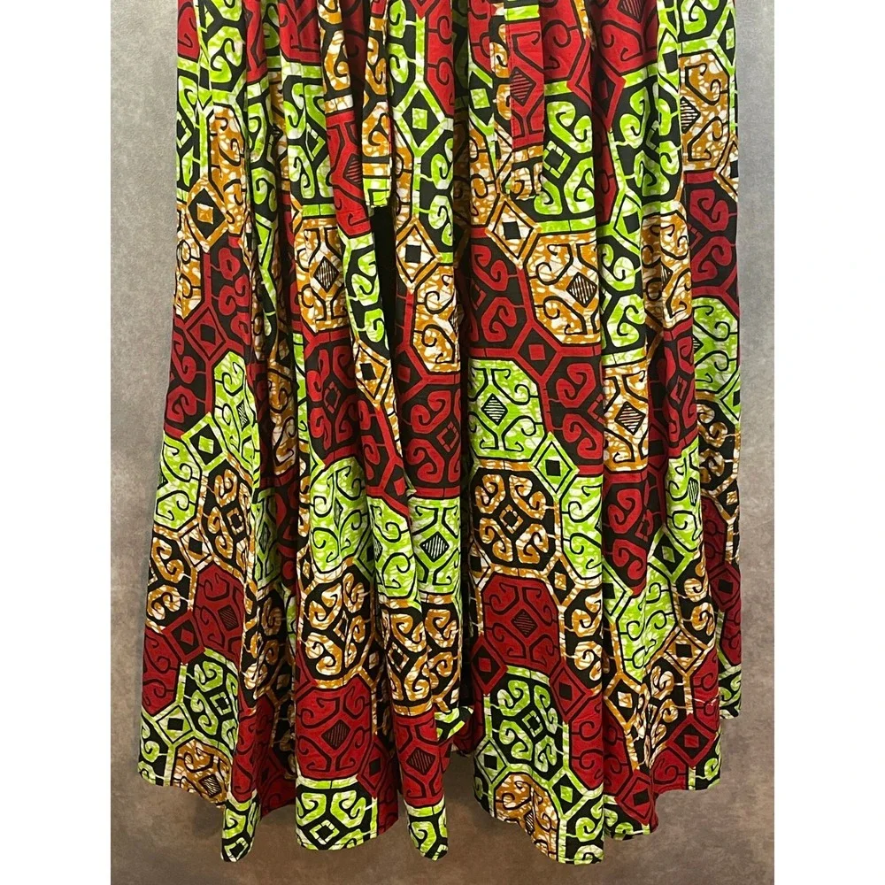 Rainbow Brand Skirt‎ Womens OS Maxi Pockets Tie Waist Full Cotton VTG Retro EUC